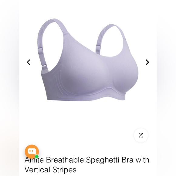 NWT COMFELIE Airlite Breathable Spaghetti Bra with Vertical Stripes - Picture 6 of 15